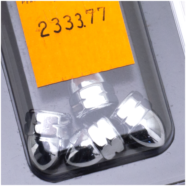 SHOW-CHROME ACORN STYLE NUTS Blister Chrome acorn nuts M8 set/4