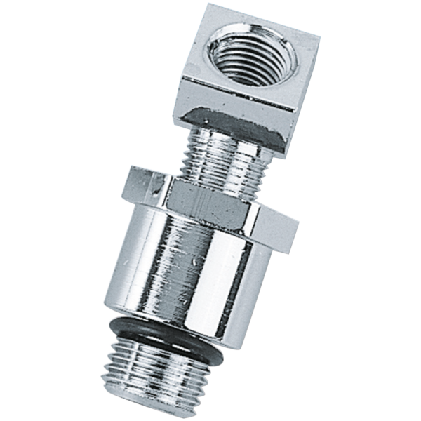 CHROME PLATED OIL GAUGE FITTINGS Chrome plated oil gauge fitting H-D 70up