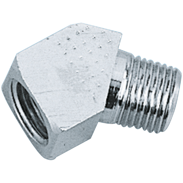 CHROME PLATED OIL GAUGE FITTINGS Chrome plated 45 degree fitting only