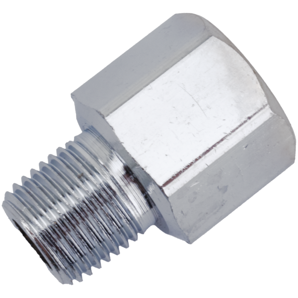 OIL GAUGE INSTALLATION PARTS Chrome 1/8 male & female adapter