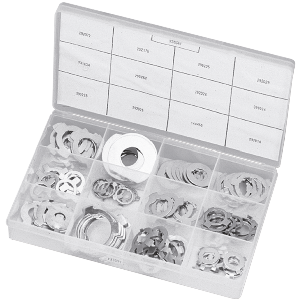 TAB WASHERS GZP Assortment 120 pcs tab wash