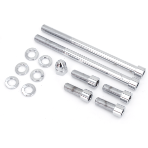 CHROME PLATED BOLT KITS Lower front motor mount XL91-03 smooth
