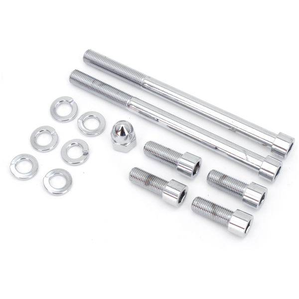 CHROME PLATED BOLT KITS Lower front motor mount XL91-03 smooth