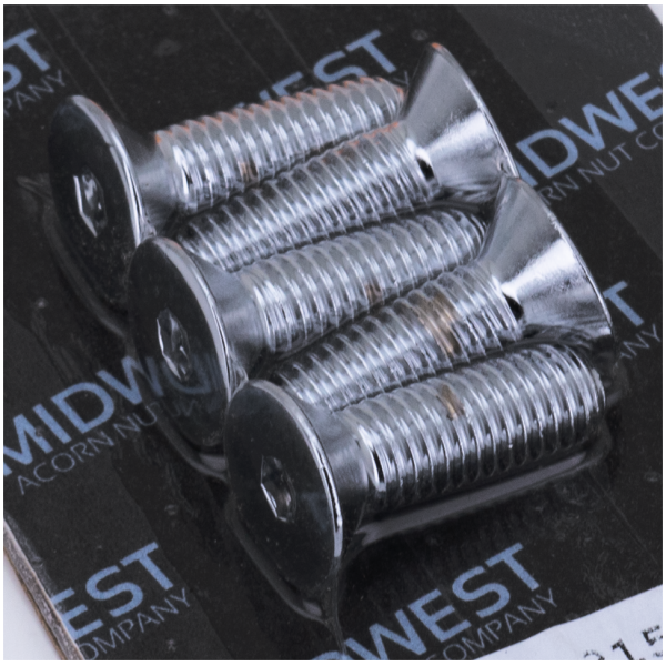 BRAKE ROTOR SCREWS & NUTS FOR SPORTSTER Chrome disc screws BT78-92 RR cast wheel