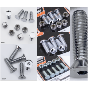 BRAKE ROTOR SCREWS & NUTS FOR SPORTSTER Dual disc bolt kit FX77-83 wire wheel