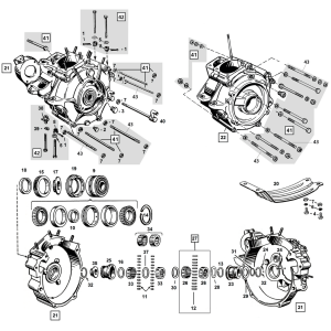 LOWER END BIG TWIN 1936-1999 R/Crankcase Bearing race +.002 58-99