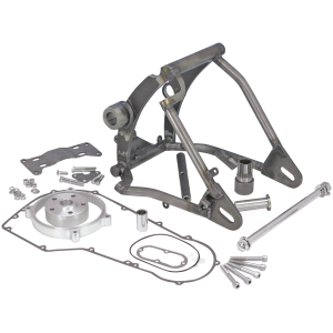 "WIDE-ASS" SWINGARM KIT FOR LATE 1987-1999 EVOLUTION SOFTAIL Wheel axle spacer long chrome