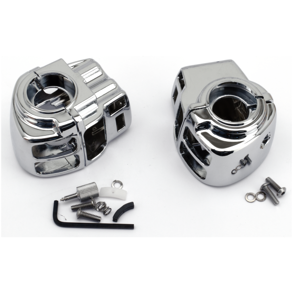 SWITCH HOUSING KITS Chrome switch housings FLH/T96-13 w/CC