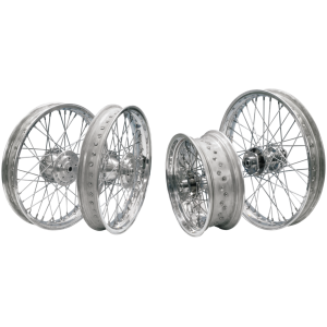 HAND LACED WHEEL ASSEMBLIES WITH ALUMINUM AKRONT BY MORAD RIMS Morad wheel 16x5.50 st.hub st.spokes
