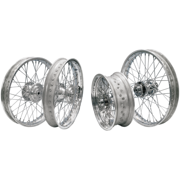 HAND LACED WHEEL ASSEMBLIES WITH ALUMINUM AKRONT BY MORAD RIMS Morad wheel 19x2.15 st.hub st.spoke