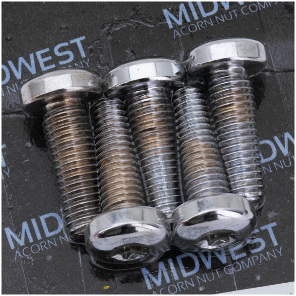 BRAKE ROTOR SCREWS & NUTS FOR SPORTSTER Chrome disc screw&nuts 3/8-16x1.25" TXBH