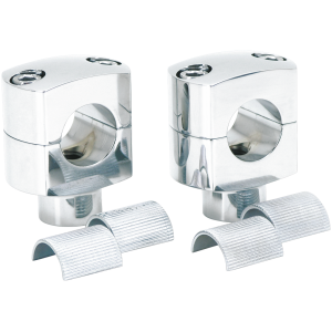 CHROME SQUARED BILLET RISERS GZP Chrome billet short riser set w/slee