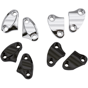 CHROME PLATED EARLY STYLE RISER CLAMPS GZP Chrome grooved early style riser cla