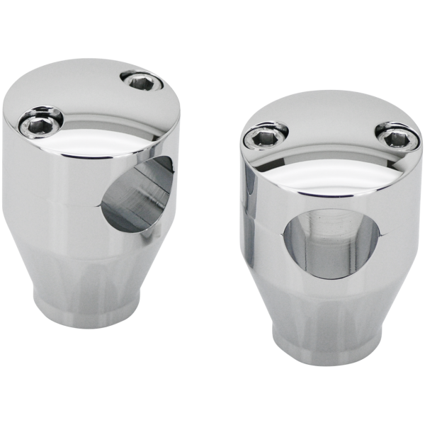 BILLET ALUMINUM ROUND TOP RISERS GZP Riser 2" solid polished alu T6-60