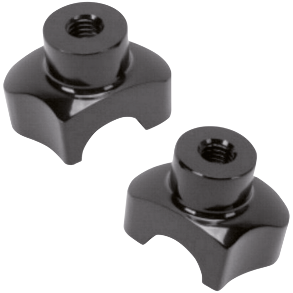 LATE STYLE SHORTY HANDLEBAR RISERS GZP Blk shorty risers 1.7" straight