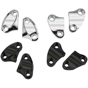 CHROME PLATED EARLY STYLE RISER CLAMPS GZP Black grooved early style riser clam