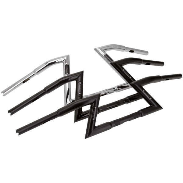 ZODIAC BEEFY Z-BARS WITH BUILT-IN LED LIGHTS GZP Matt Blk Z-bar TBW 10"rise smoke LED