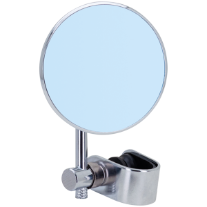 "RETRO BLUES"  Blue Glass mirror 3" diam. 4" stem