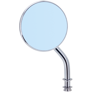 "RETRO BLUES" Blue Glass Round 3" mirror 4" stem