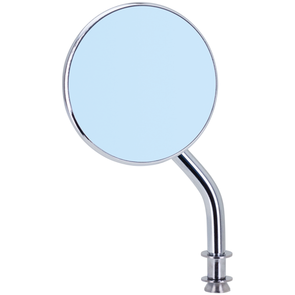 "RETRO BLUES" BLUE GLASS MIRRORS GZP Blue Glass Round 3" mirror 4" stem u