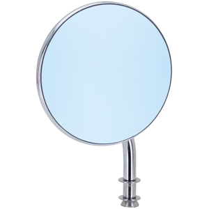 "RETRO BLUES" BLUE GLASS MIRRORS GZP Blue Glass Round mirror 4" w/4"stem