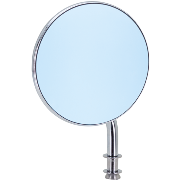 "RETRO BLUES" BLUE GLASS MIRRORS GZP Blue Glass Round mirror 4" w/4"stem