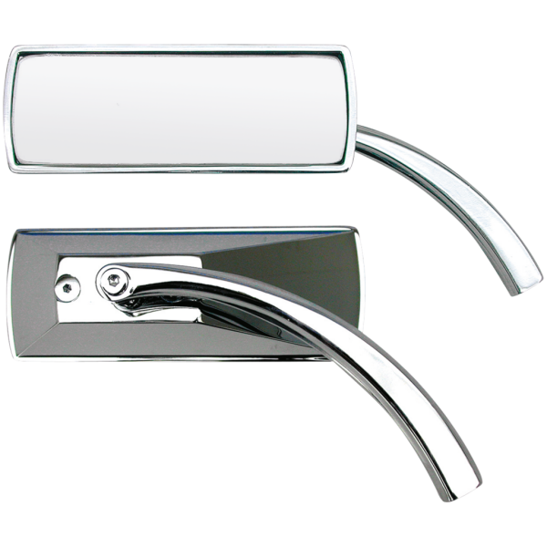 SLIM LINE CHROME BILLET ALUMINUM MIRROR GZP Slim Line Radial stem mirror