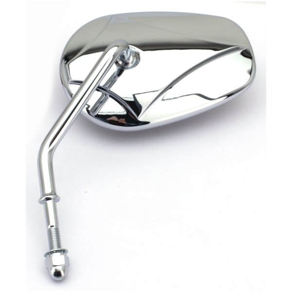 CHROME MIRROR WITH DIAMOND LOGO GZP Chrome Diamondback mirror left steel