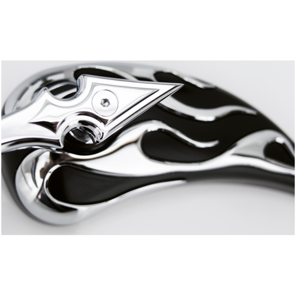 CHROME & BLACK FLAME MIRRORS GZP Chrome & black flame mirror set