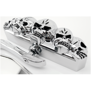 GENUINE ZODIAC SKULL-VISION MIRRORS GZP Chrome Skull vision mirror set