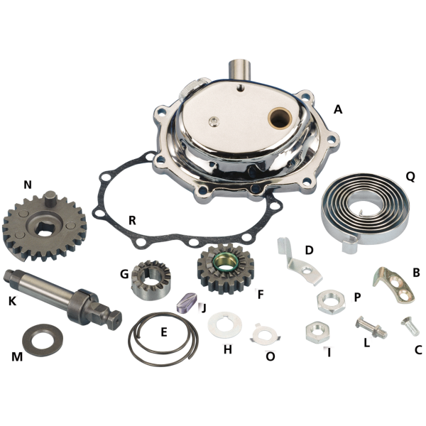 KICKSTART KIT AND REPLACEMENT PARTS FOR BIG TWIN GZP Kickstart kit w/o cover, arm and ped