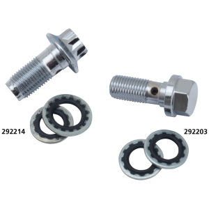 CHROME BANJO BOLTS AND WASHERS