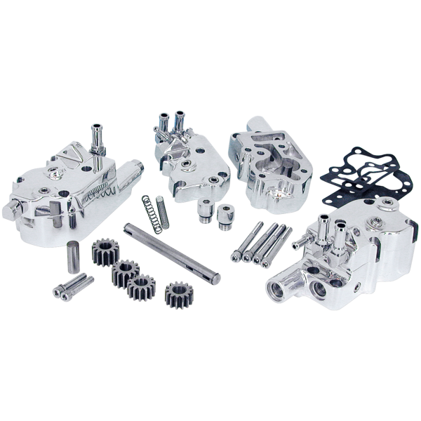 ZODIAC ALUMINUM OIL PUMPS FOR BIG TWIN 1936-1999 GZP Polished oil pump BT36-72