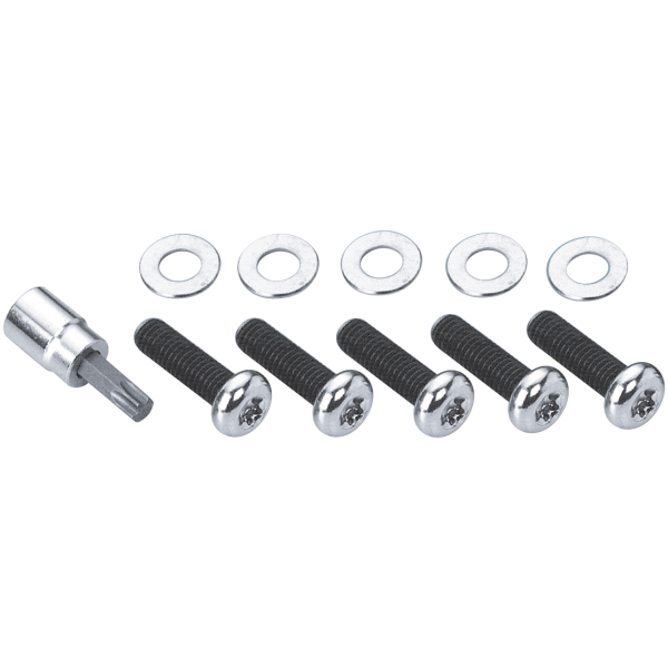 CHROME HARDWARE KIT FOR BELT PULLEYS GZP Chrome pulley/sprocket kit 7/16-14x1