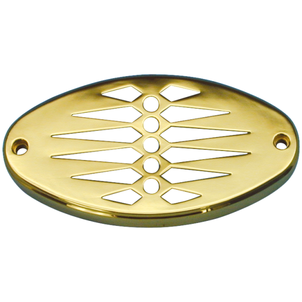 "SPEAR" CAT-EYE LENS COVERS GZP Gold cast cateye lens grill