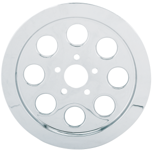 CHROME 8-HOLE REAR WHEEL BELT PULLEY INSERTS GZP Chrome belt pulley insert 70T BT80-9