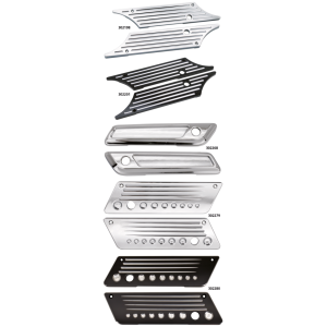 BILLET SADDLEBAG LATCH COVERS GZP Chr billet latch covers FLH/T93-13