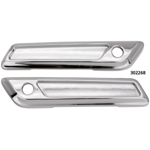 BILLET SADDLEBAG LATCH COVERS GZP Chr Radium latch cvr kit FLH/T14-UP