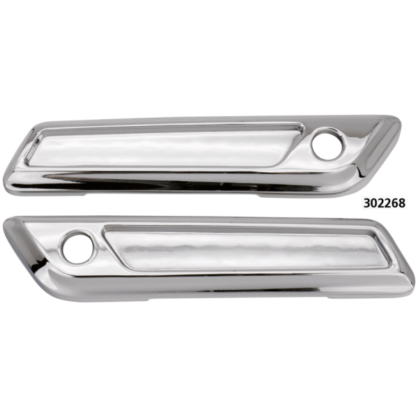BILLET SADDLEBAG LATCH COVERS GZP Chr Radium latch cvr kit FLH/T14-UP