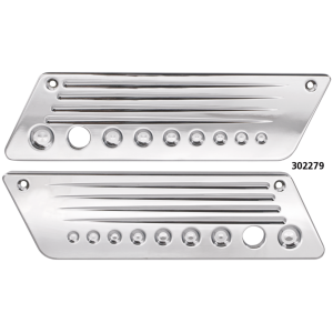 BILLET SADDLEBAG LATCH COVERS GZP Chr Apollo latch coverkit FLH/T93-13