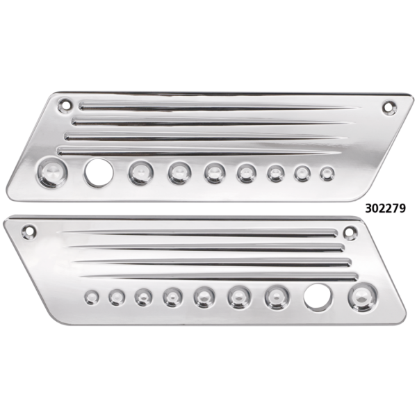 BILLET SADDLEBAG LATCH COVERS GZP Chr Apollo latch coverkit FLH/T93-13