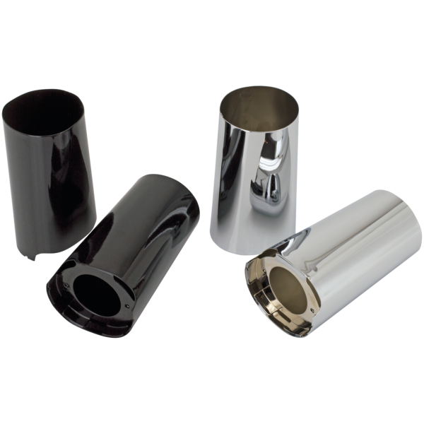 FORK SLIDER COVERS FOR 2014 TO PRESENT TOURING & TRIKE GZP Black slider covers FLH/T14-up