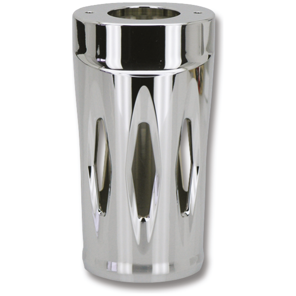 GENUINE ZODIAC "PRO-MAX" BILLET ALUMINUM FORK SLIDER COVERS GZP Chr.Spitfire forkboots FLHT/X86-0