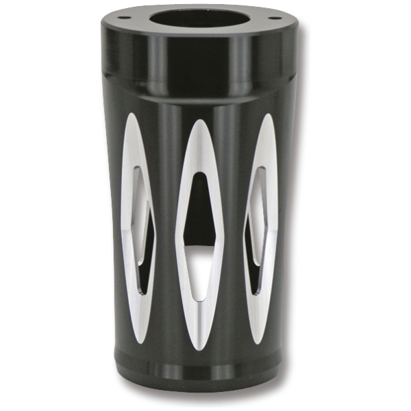 GENUINE ZODIAC "PRO-MAX" BILLET ALUMINUM FORK SLIDER COVERS GZP Blck/cut Spitfire forkboots FLHT/X86
