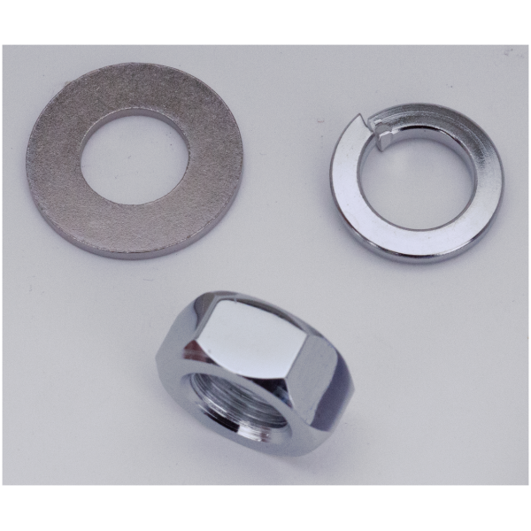 CHROME PLATED FRONT AND REAR AXLES GZP axle nut & washers 5/8-18x15/16hex