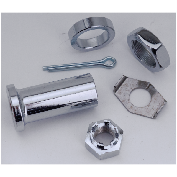 CHROME PLATED FRONT AND REAR AXLES GZP Rear axle hardware FL 67-72 + FX 71-