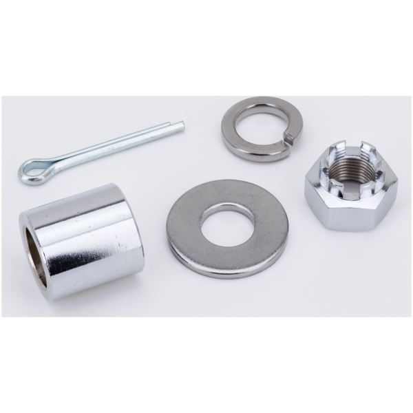 CHROME PLATED FRONT AND REAR AXLES GZP Rear axle hardware FXR/FXST/FLT 80up