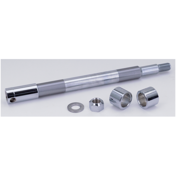 CHROME PLATED FRONT AND REAR AXLES GZP Chr front axle kit FLH/T08-up