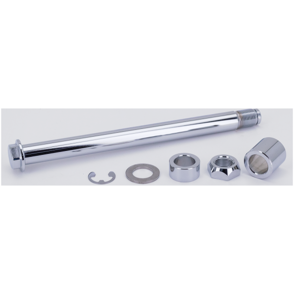 CHROME PLATED FRONT AND REAR AXLES GZP Chr Rear axle kit XL08-up 11.25"