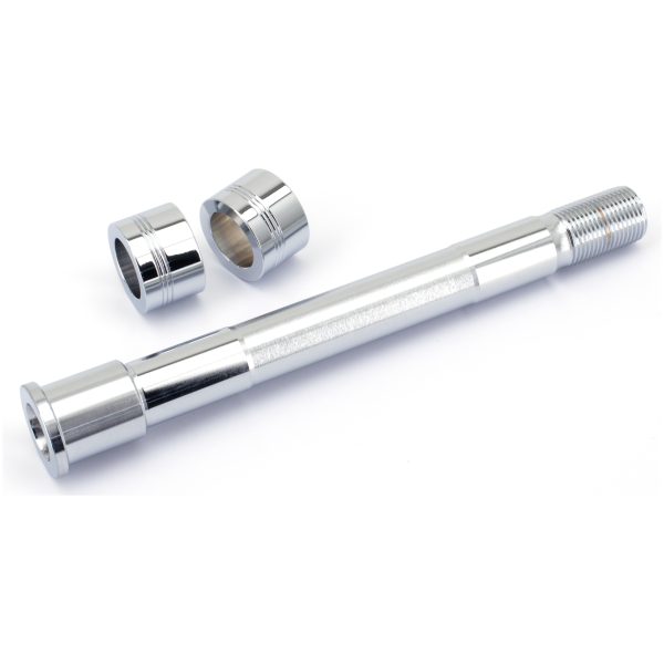 CHROME PLATED FRONT AND REAR AXLES GZP chr front axle kit ST18-up 8.5" frks